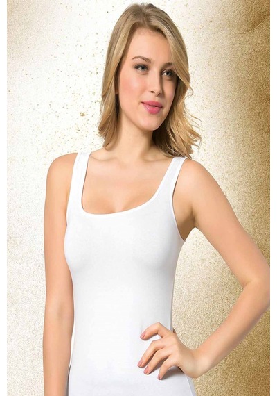 Pemilo Kadın 30692 Geniş Askılı Atlet BEYAZ