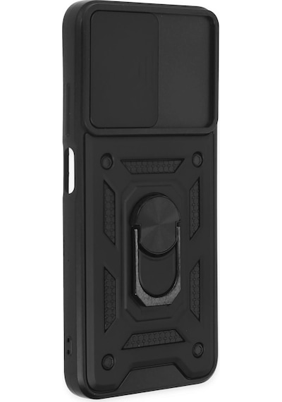 Flzdgnkr Newface Xiaomi Poco M5 Kılıf Pars Lens Yüzüklü Silikon - Siyah Sıyah