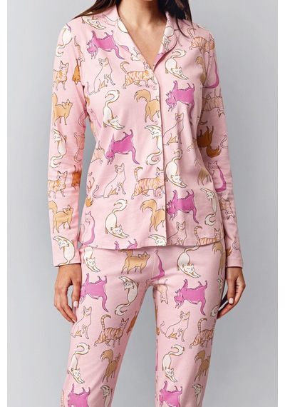 Rolypoly Kadın Pembe Gömlek Pijama Rp3711-s-v2 Pembe