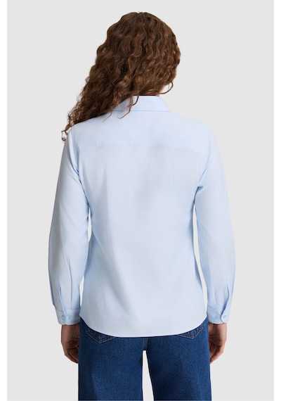 U.S. Polo Assn. Kadın Açık Mavi Uzun Kollu Basic Gömlek 50320186 Vr003 Acık Mavı