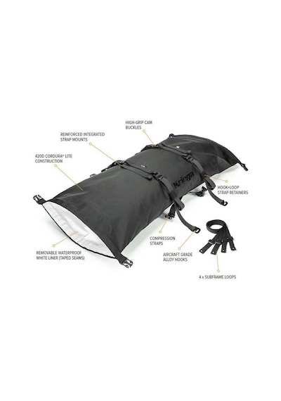 Krıega Krp40 Rollpack Motosiklet Çantası Neon Sarı