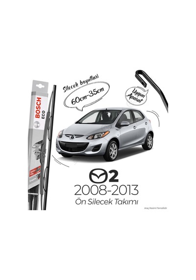 Mazda 2 Ön Silecek Takımı 2008-2013 Bosch Eco