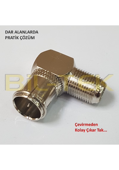 Hızlı F Konnektör L Tipi Quick Fiş - 1 Adet
