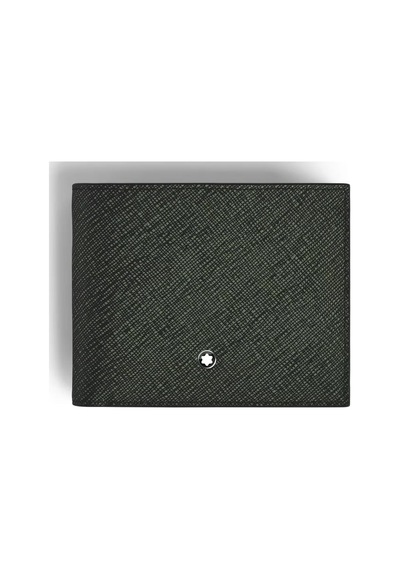 220385 Montblanc Sartorial 6 Cc Tweed Yeşil Cüzdan