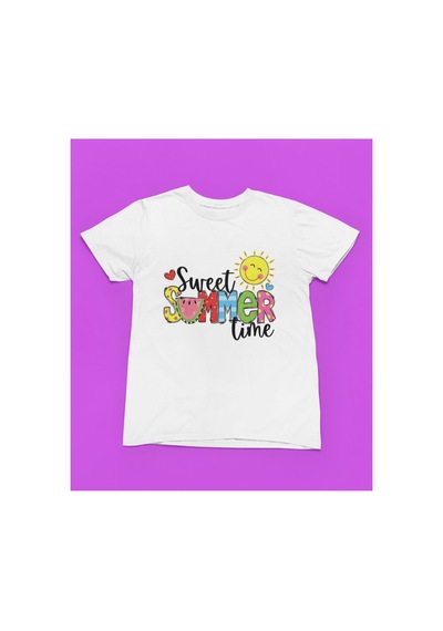 Magors Stıl-x Sweet Summer Baskılı Bisiklet Yaka %100 Pamuklu Kız Çocuk Tshırt Beyaz, Kırmızı, Sarı Beyaz Magors Stıl-x Sweet Summer Baskılı Bisiklet Yaka %100 Pamuklu Kız Çocuk Tshırt Beyaz, Kırmızı, Sarı Beyaz