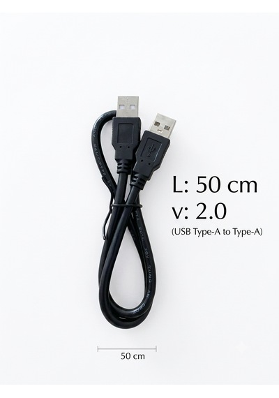 Usb Kablo 24awg 2.0 Type-a Uçlu Erkek Konnektör Data Ve Güç Kablosu 50 Cm Multimedya Kamera Modem Vs İçin Uygun