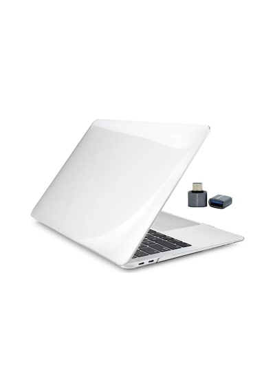 Macbook Air 13 İnç M1 Kılıf Kristal Parlak İz Yapmaz A2337 A2179 A1932 Uyumlu Sert Kapak Şeffaf