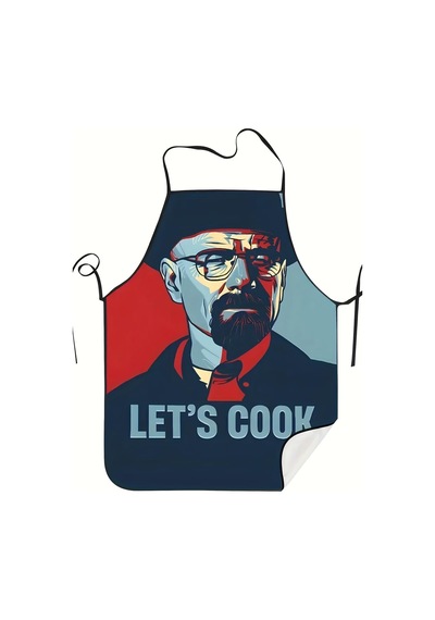 Valkyrie Let S Cook Baskılı Komik Mutfak Önlüğü Unisex Ayarlanabilir Askılı Walter White Çok Renkli