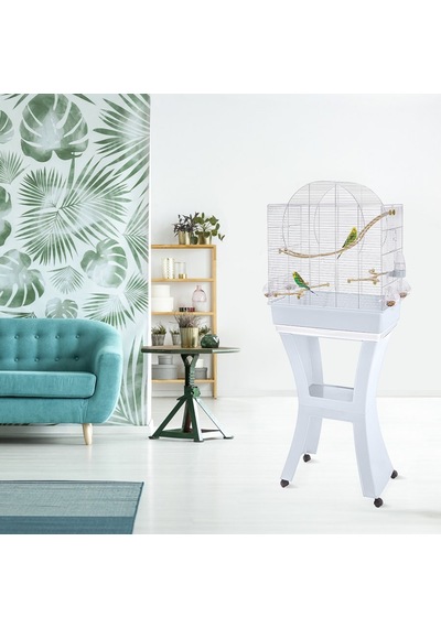 Imac - 550 - Matılde Ayaklı Kuş Kafesi - Csmo-tex - Mavi/gümüş 58x38x71/143cm