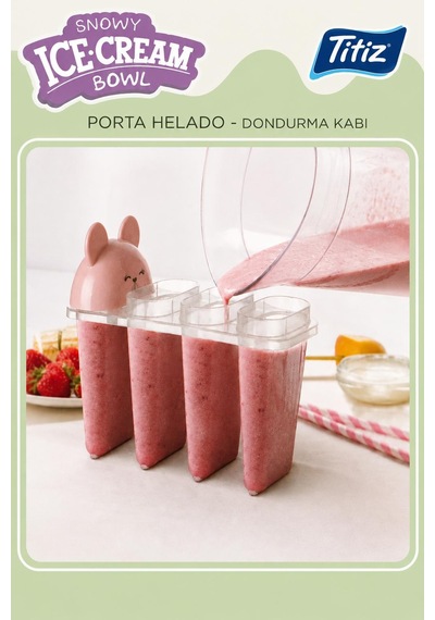 Snowy Bear Dondurma Kalıbı 4 Lü Bpa Free Ev Yapımı Dondurma Ve Buz Kalıbı Çok Renkli