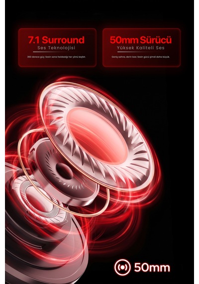 Redragon Bt-2.4g-wired 7.1 Sound Anc Kablosuz Oyuncu Kulaklık H891