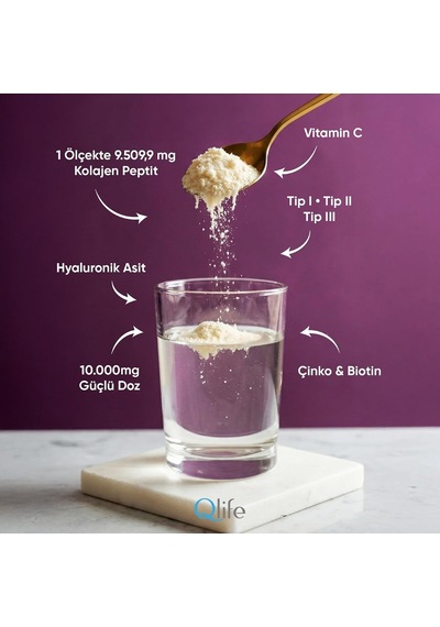 Collagen Powder Hidrolize Kollajen Tip 1-2-3 Kollajen Toz Form