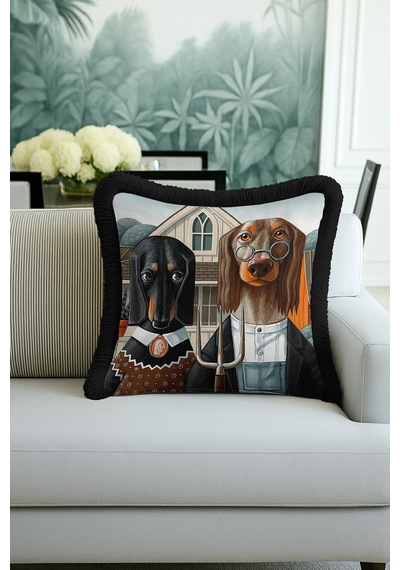 Sanatsal Vintage Lüx Saçaklı Yastık Kılıfı-köpek Figürlü İskandinav Siyah Püsküllü Kırlent Kılıfı Göl Limon Sarısı Sanatsal Vintage Lüx Saçaklı Yastık Kılıfı-köpek Figürlü İskandinav Siyah Püsküllü Kırlent Kılıfı Göl Limon Sarısı