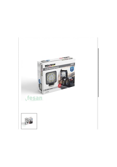 12v-24v Çalışma Lambası 9led Kare 27w Beyaz E Belgeli