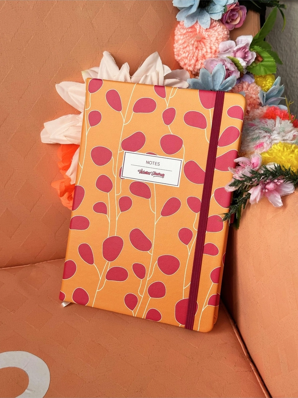 Venzi Art Sert Kapak Vegan Deri 192 Sayfa A6 80gr. Çizgili Defter Turuncu