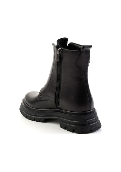 Bambi Siyah Hakiki Deri Kadın Bot & Bootie K02286089903 Siyah