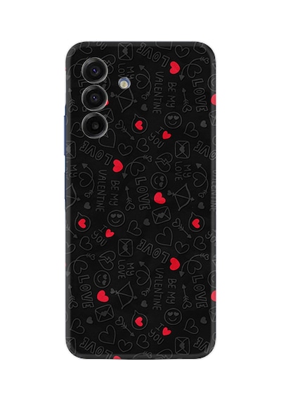 Samsung Galaxy Uyumlu A17 Kılıf Boutique Baskılı Resimli Siyah Kalp Ve Ok Pcode -064