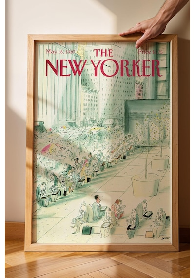 The New Yorker Çerçeveli Tablo May 18 1987 - Ofiste Bir Gün Tablosu