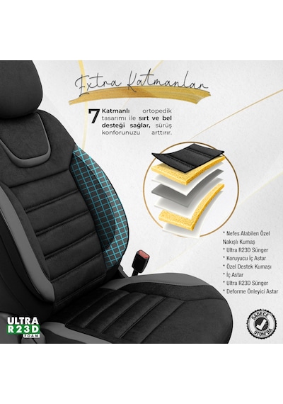 Otom Iconic Design Ekstra Destekli Oto Koltuk Kılıfı 550061877
