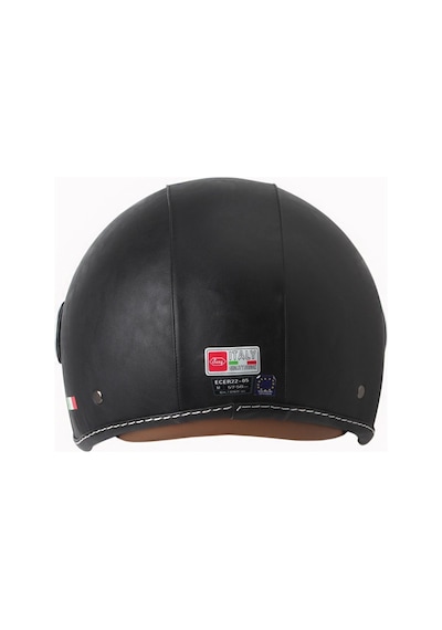 Sway 701 Yarım Yazlık Kask Deri Kaplı Mat Siyah