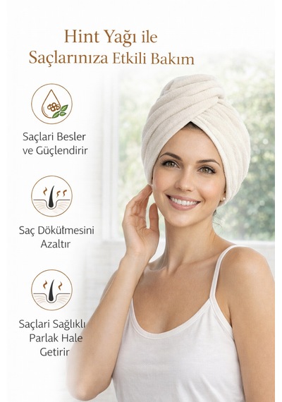 Saç İçin Hint Yağı Sargı Bezi +100 Ml Hint Yağı Hexansız