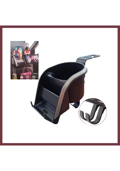 Storeşahin Koltuk Arkası Telefon Bardak Tutucu Organizer Siyah Y-910 Shn0720