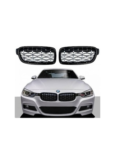 Autogp Bmw F30 Ön Panjur Böbrek Diamond Model 3 Serisi Bm12f30db-pı