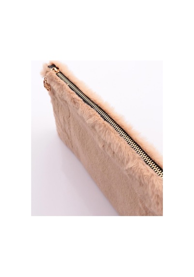 Dgn 4106 Kadin Kürklü Çanta 4106-2337-R0385 Camel