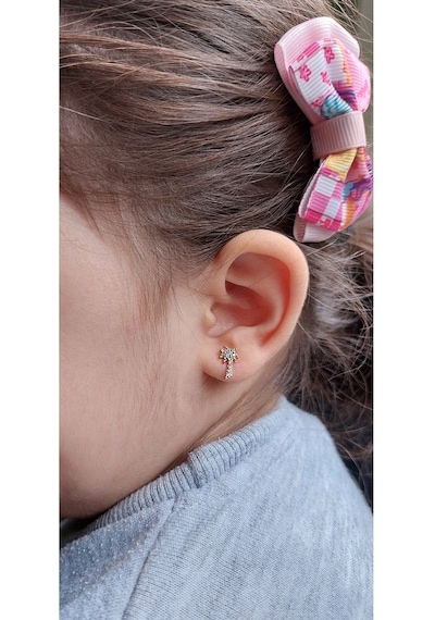 Zanaatsilver 925 Ayar Gümüş Zirkon Taşlı Palmiye Ağacı Küpe Zs0035kp Rose Renk Gümüş