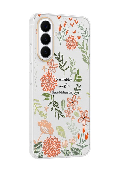 Samsung Uyumlu Galaxy S26 Kılıf Kamera Korumalı Desenli Zore Klip Kapak - Beautiful -