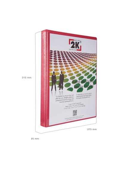 Klasör A4 Pvc 2 Cm 2 Halkalı 150 Yaprak Kapasiteli 25,5x32 Cm. Kırmızı Diğer