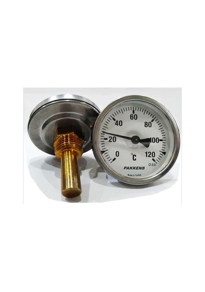 Pakkens Çap 63 Mm 120 Derecec 5 Cm Termometre + Bağlantı Manşonuyla