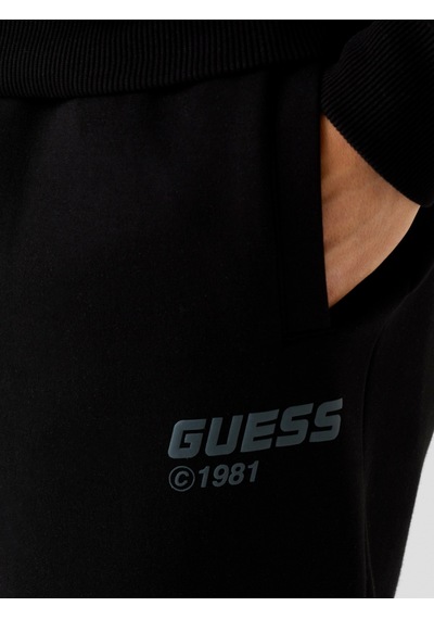 Guess Lauro Düz Paça Erkek Siyah Eşofman Altı Z6rb15k1971-jblk Siyah
