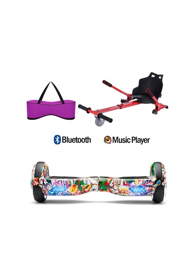 Citymate Elektrikli Kaykay Hoverboard Akıllı Denge 6.5 Inch + Hoverkart + Çanta Extrem5 Paket D19