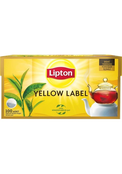 Lipton Yellow Label Demlik Poşet Siyah Çay 100'lü Paket
