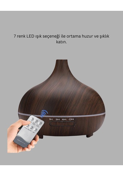 Northcity Led Işıklı Sessiz Çalışan Soğuk Buhar Nemlendirici - Aromaterapi Ve Gece Lambası