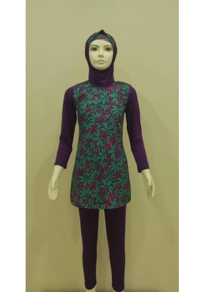 Argisa Kız Çocuk Uzun Kol Taytlı Tam Kapalı Tesettür Mayo 4540
