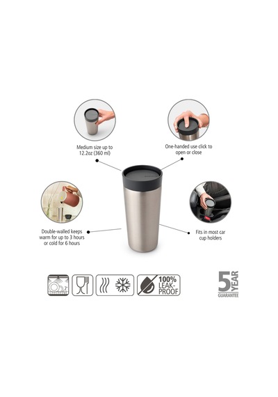 Brb-8710755228681-006-01-make & Take Dark Grey Paslanmaz Çelik Termos Bardak 360ml Koyu Gri