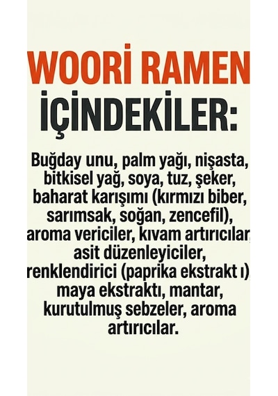 Woori Ramen Acılı Kore Ramen 10'lu Paket