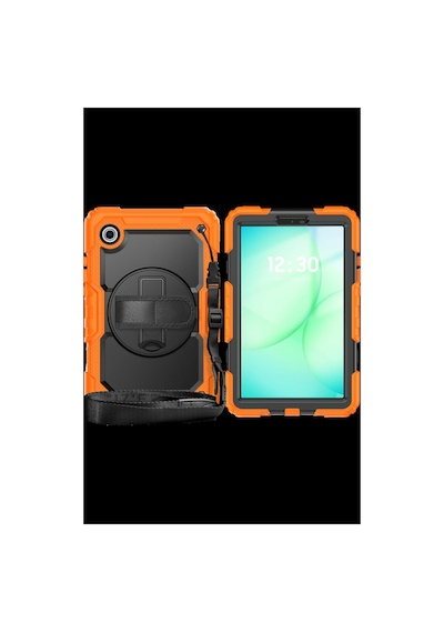 Samsung Galaxy Uyumlu Tab A11 Plus Kılıf Amazing Tablet Kapak - Turuncu İtdark56755