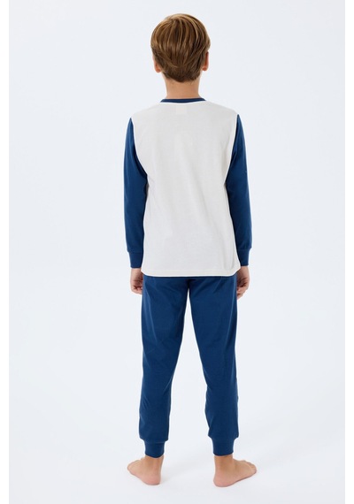 Rolypoly Erkek Çocuk Beyaz Pijama Takım Rp3745-c-v1