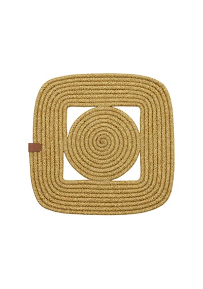 Jutty Hasır Görünümlü Jüt Dokuma Kare Natural Dekoratif Amerikan Servis 32x32 Cm Supla Naturel