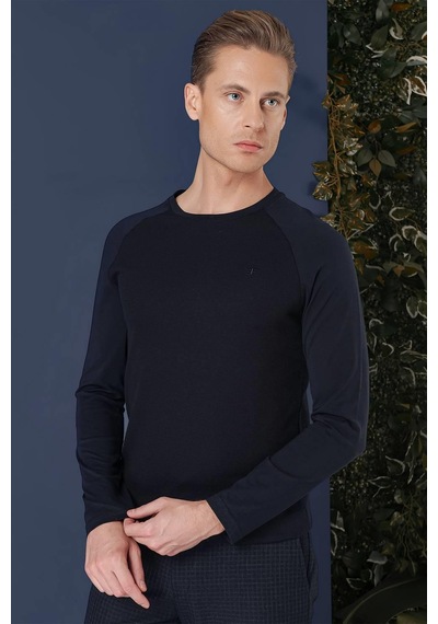 Efor Ts 872 Slim Fit Lacivert Spor T-shirt Lacivert