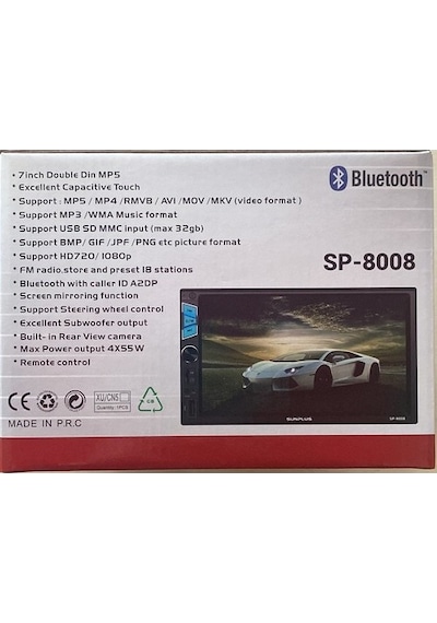 Sunplus 7'' Double Teyp Bluetooth 4x55w