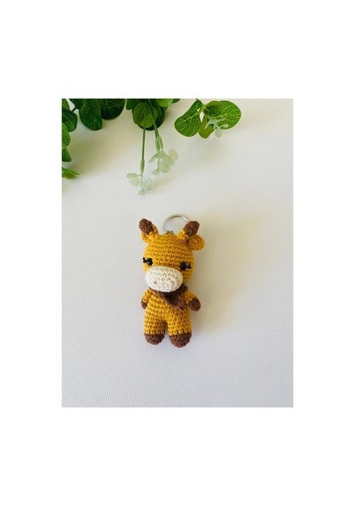 Adenya Sepeti Amigurumi Zürafa Anahtarlık Kahverengi