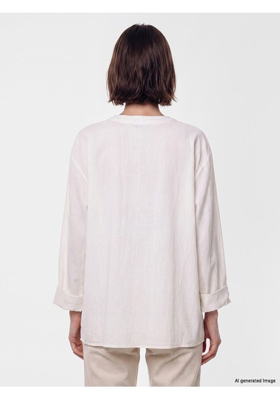 Lcw Modest Ekru Kruvaze Yaka Kadın Kimono