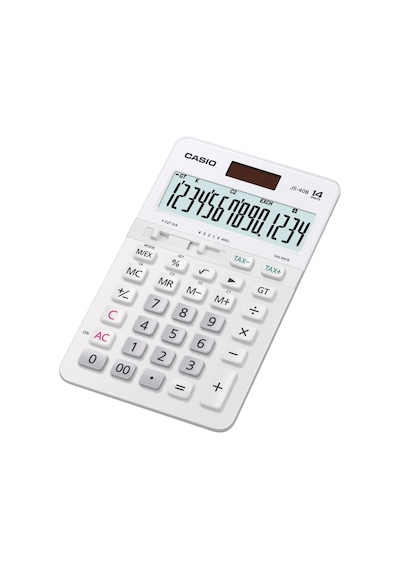 Casio JS-40B-WE Beyaz Profesyonel 14 Hane Masa Üstü Hesap Makinesi