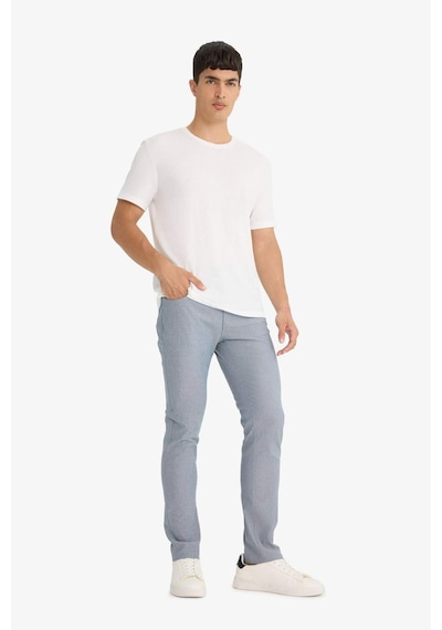 DeFacto Yazlık Chino Kanvas Dokulu Pantolon Slim Fit Dar Kesim Cepli Dar Paça T1055AZ25SPIN87