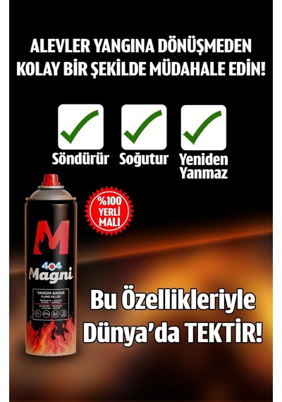 404 Magni Yangın Söndürücü Sprey 500 Ml 6lı