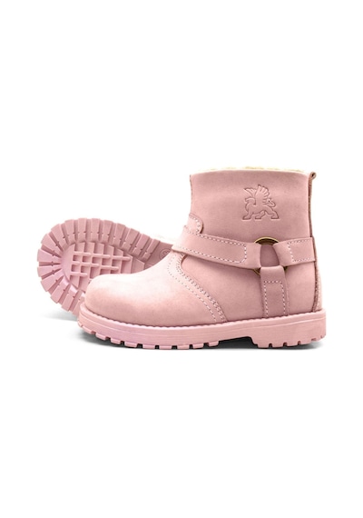Rakerplus Chiron Hakiki Deri Pembe Fermuarlı Kız Bebek Bot Pembe